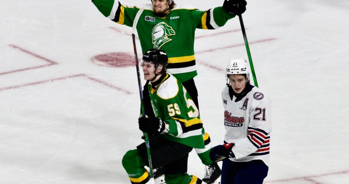 Easton Cowan's 5-point play lifts London Knights to Game 1 victory over Oshawa - London