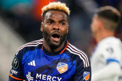 FC Cincinnati's Aaron Boupendza suffers a broken jaw after a reported bar incident with pro boxer Quashawn Toler