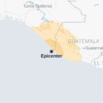Map: Magnitude 6.4 earthquake off the coast of Mexico and Guatemala