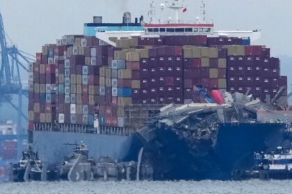 The damaged ship that caused the deadly bridge collapse in Baltimore has been escorted back to port – a major milestone in recovery efforts