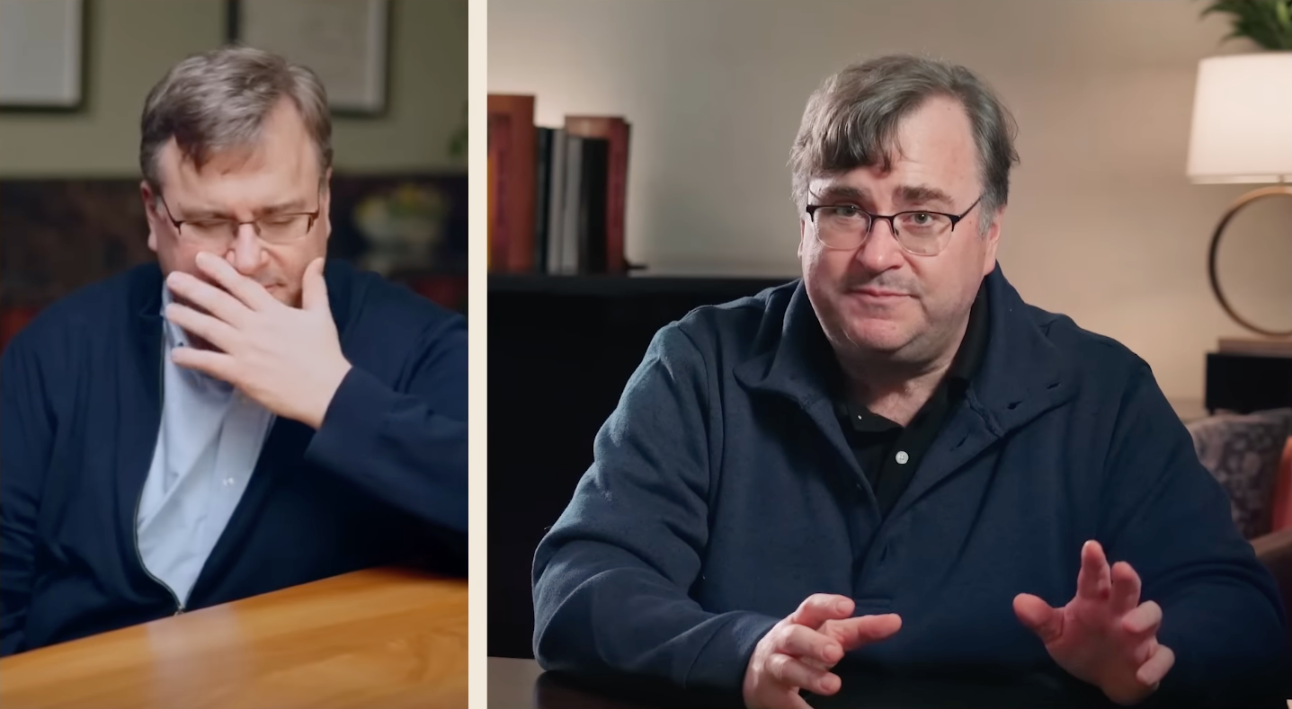 Watch a tech billionaire talk to his AI generated clone